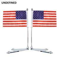 2Pcs Motorcycle Flag Pole Side Mount Exhaust Pipe Trim  Flagpole For Harley Tou Road King Street Electra Glide FLHT