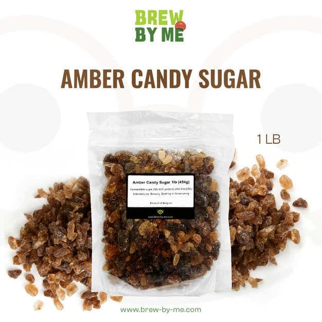Amber Candy Sugar ขนาด 1 ปอนด์ (454 กรัม) เพิ่มรสชาติ ทำเบียร์