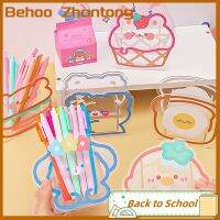 Behoo Kawaii ลูกสุนัขสร้างสรรค์สก์ท็อปผู้ถือปากกาคริลิคใสจัดโต๊ะ Stor