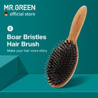 【CC】 Boar Bristle Hair Beech Comb Hairbrush for Curly Thick Dry Wet Detangler Massage Brushes