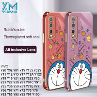 YiaMia เคสสำหรับ VIVO โทรศัพท์การ์ตูนโดราเอมอนน่ารัก Y02 Y02S Y01 Y1S Y11 Y20 Y12 Y12A Y12S Y15 Y15A Y15S Y17 Y19 Y36 Y35 Y78 Y21 Y30 Y27 Y76 Y31 Y16 Y51 Y66 Y91 Y22 Y22S Y72 Y77 Y77E Y50 Y85 y91C Y91i Y93 Y95 Y97 Y100ฝาครอบโทรศัพท์ TPU แบบน่ม