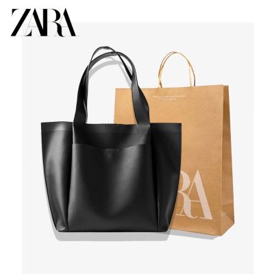 Zara กระเป๋าสะพายไหล่ กระเป๋าช้อปปิ้ง หนังนิ่ม จุของได้เยอะ ขนาดใหญ่พิเศษ แฟชั่นมินิมอล สําหรับสตรี