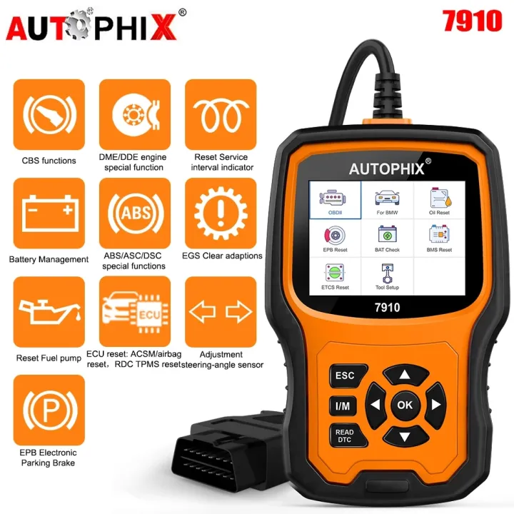 Autophix 7910 OBD2 Scanner for Mini /BMW Full System Scan OIL ABS DPF ...