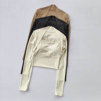 ฟิตเนสหน้าอกเบาะกีฬาผู้หญิงเสื้อแขนยาว Pra Speed Up สั้น Elegant Dance เสื้อผ้าโยคะขนาดเล็ก Waistband Gym