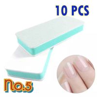 No.5 (10 PCS)【NailFile】เครื่องมือทําเล็บมือเล็บเท้าตะไบขัดเล็บฟองน้ําสองด้าน