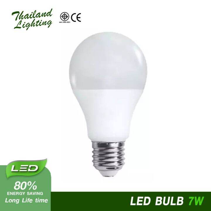 hot-2-หลอด-หลอดไฟ-led-bulb-7w-ขั้วเกลียว-e27-แสงสีขาว-daylight-6500k-thailand-lighting-หลอดไฟแอลอีดี-ใช้งานไฟบ้าน-220v-ส่งด่วน-หลอด-ไฟ-หลอดไฟตกแต่ง-หลอดไฟบ้าน-หลอดไฟพลังแดด