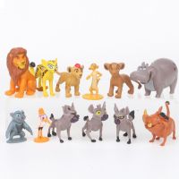 【】 littlebaby.lk 12ชิ้น/เซ็ตอะนิเมะ Lion King Simba มีด Ding Man Peng ฟิกเกอร์ PVC จำลองของเล่นสำหรับของขวัญวันเกิดสำหรับเด็ก