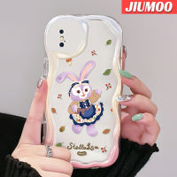 เคส JIUMOO สำหรับ iPhone X Xs Xr Xs Max เคสลายการ์ตูนกระต่ายสีม่วงหลากสีน่ารักเนื้อครีมแบบนิ่มเคสมือถือกันกระแทกแบบใสที่สร้างสรรค์ปลอกหุ้มป้องกันซิลิโคนโปร่งใสลายกล้องถ่ายรูป