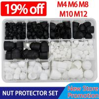 Hexagon Screws Bolts Acorn Nut Protector Set M4 M6 M8 M10 M12 Black White Socket Hex Caps Nuts Cover Plastic PE Nut Protection Nails  Screws Fasteners