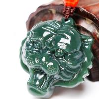 【CW】 Certified  Hetian Carved Stone Tiger Pendant Necklace Chinese Jadeite Jewelry Amulet Gifts for Men