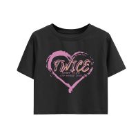 ❣❒✿  KPOP TWICE 5th World Tour READY TO BE Album Fans Support Shirts Streetwear Loose Clothes Tshirt Short Sleeve Tops T-shirt