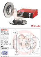 09 A259 11 จานเบรค ล้อ F (ยี่ห้อ BREMBO) รุ่น HC UV BMW ซีรี่ส์ 3 E90 E93 325i 330i ปี2005-2011