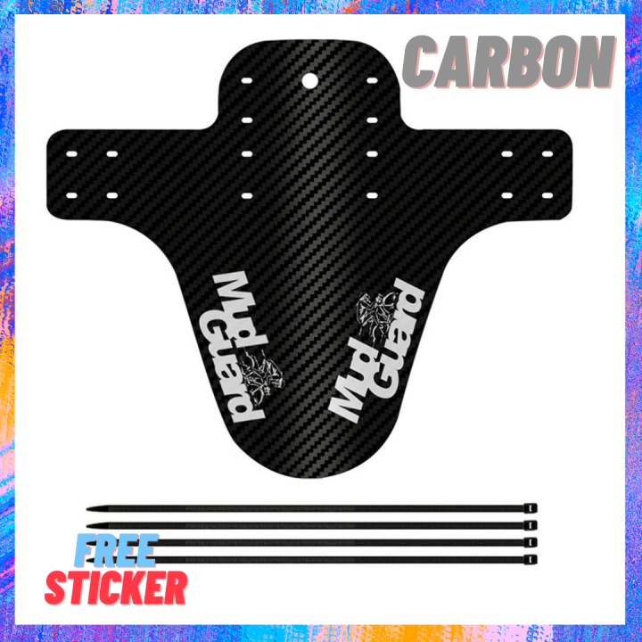 Free Shipping MTB Mudguard CARBON Bike Front Back Mud Guard Fender Slim Fork Simple Fender