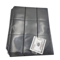 10PCS Card Album 80/180 Pocket Replacement Inner Page Collection Album Collection Card Album Binder Album Black Storage Page