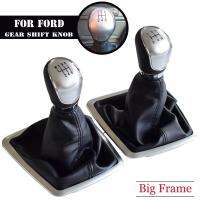 ‘；。【 Gear Shifter Knob Lever Manual 5 6 Speed For Ford Focus 2 MK2 FL C-MAX 2006-2011 MK3 MK4 MK7 Galaxy With Leather Dustproof Cover