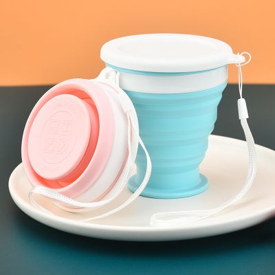 【CW】✺◎  2022 Folding Cup Collapsible Telescopic Silicone Bottle Outdoor Children Cups Teacups Jug Drink