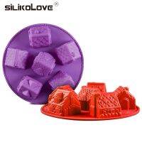 Holiday Discounts SILIKOLOVE House Silicone Molds For Candle Making 3D Castle Shape Candle Forms