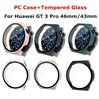 ZZOOI Hard PC Case+Tempered Glass For Huawei GT 3 Pro 46mm Shockproof Protective Bumper Shell for huawei watch gt3 pro 43mm 46mm Cover