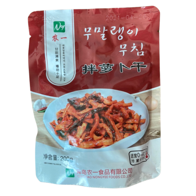 อาหารเกาหลี กิมจิหัวไชเท้าปรุงรส seasoned radish 무말랭이 무침 200g/1kg