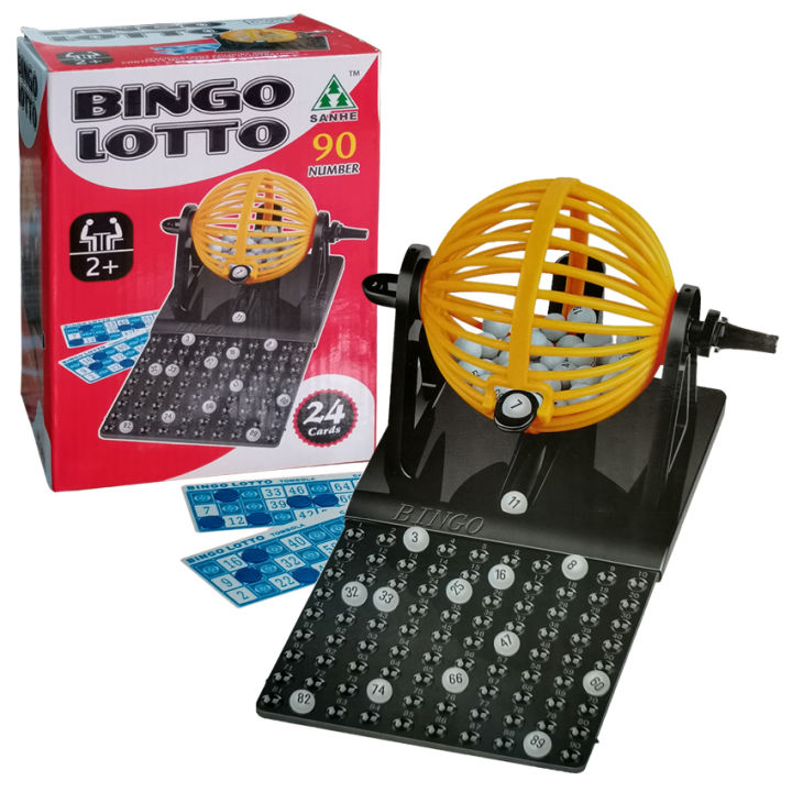 Bingo Lotto Mini Set Traditional Family Bingo Cage Balls Lotto Lottery 