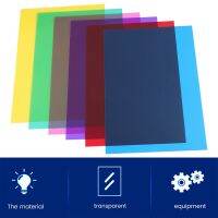 Pack of 6 Colour Films Gel, Transparent Coloured Film, Heat Resistant for Lamps, Coloured Filter (30 x 21 cm)