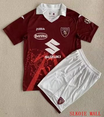 Turin เสื้อเจอร์ซีย์เตะฟุตบอล2023 2024ชุดเจอร์ซี่ฟุตบอลคุณภาพไทยสำหรับผู้ใหญ่และเด็ก