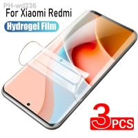 3PCS Hydrogel Film For Xiaomi Redmi 10C 10A 10 2022 8A 9C NFC 9T 12C Screen Protector For Redmi K40 K50 Gaming K60 Pro Gel Film