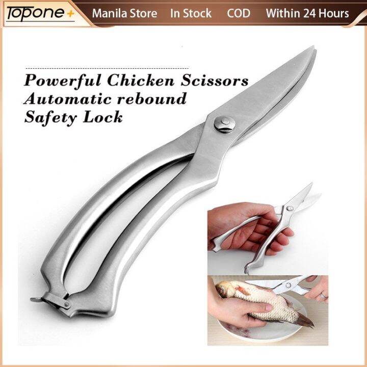 25cm Kitchen Chef Scissors Knife Powerful Poultry Fish Chicken Duck