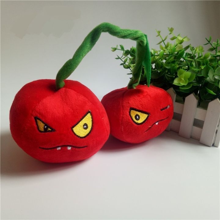 14cm-high-quality-pp-cotton-plants-vs-zombies-in-cherrybomb-with-two-heads-lovely-plush-toys-for-children