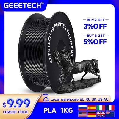 GEEETECH วัสดุการพิมพ์3D เส้นใย PLA สำหรับเครื่องพิมพ์3D FDM บริสุทธิ์1กก. (2.2Lbs) บรรจุภัณฑ์สูญญากาศ1.75มม. +-0.03มม.