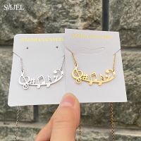 2021 Trendy Music Note Charm Necklaces Fashion Stainless Steel Jewelry For Women Female Bohemian Wedding Music Lover Gifts