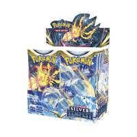 Pokémon TCG:Sword &amp; Shield-Silver Tempest Booster Display Box (36แพ็ค) การ์ดโปเกมอน Pikachu เกม Kids Toys การ์ดดรอปชิป