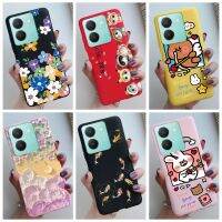 เคสสีลูกอมสำหรับ VIVO Y36 4G เคสโทรศัพท์ลายการ์ตูนดอกไม้เคสมือถือซิลิโคนนิ่มสำหรับ Vivo Y27 5G เคสสีสวยมีสีสันสวยงาม VIVOY36กระเป๋าโทรศัพท์มือถือขนาด4G