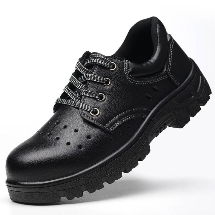 รองเท้าผู้ชายความปลอดภัยรองเท้าแรงงานขนาดใหญ่รองเท้าแตะแผ่นเหล็กก่อสร้างฤดูร้อนรองเท้าทำงาน