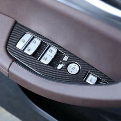 4 Pcs Car Window Lift Button Frame Trim Plastic Window Lift Button Frame Trim for BMW X3 G01 X4 G02 2018-2021