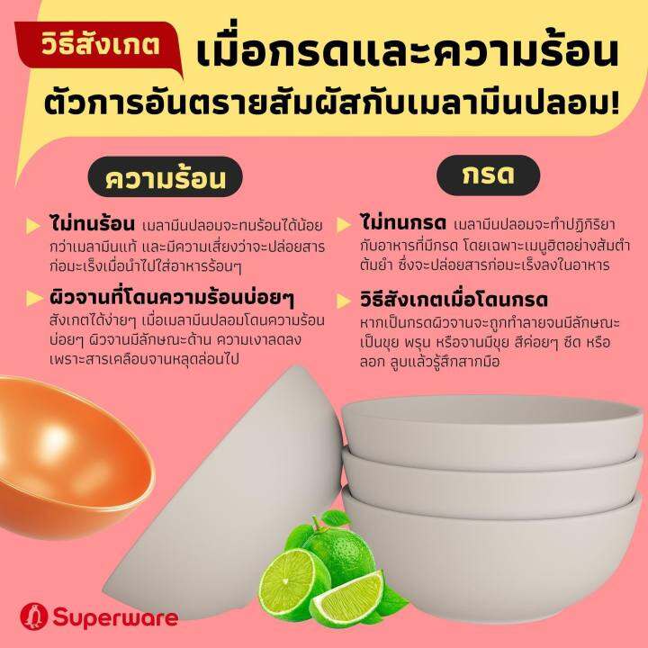 จานเปลเมลามีน-สีพื้นขาวขอบหยัก-จานเปล-14-จำนวน-6-ใบ-ซุปเปอร์แวร์แท้-ตรานกแพนกวิน-ราคาถูก-ส่งตรงจากโรงงาน-จัดส่งฟรีทั่วประเทศ