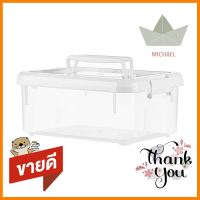 กล่องหูหิ้ว SN 555-1 33x26x16 ซม. สีใสSTORAGE BOX WITH HANDLES SN 555-1 33X26X16CM CLEAR **สินค้าแนะนำ**