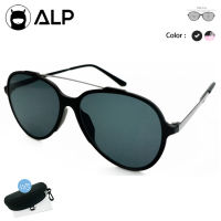 [โค้ดส่วนลดสูงสุด 100] ALP Sunglasses แว่นกันแดด Aviator Style รุ่น ALP-0078-BKT-BK (Black/Black)