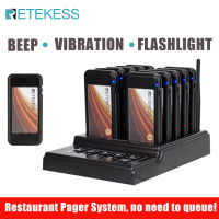 Retekess TD174ร้านอาหารเพจเจอร์10รถไฟเหาะสั่นระบบเพจขนาดเล็กสำหรับกาแฟคริสตจักรคลินิกรถบรรทุกอาหาร