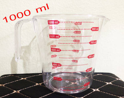 MEASURING CUP ถ้วยพลาสติก 1000ml  ถ้วยตวงของเหลว ถ้วยตวง แก้วตวง ถ้วยตวงทำขนม แก้วตวงน้ำ ถ้วยตวงชงกาแฟ ถ้วยตวงแป้ง ถ้วยตวงของแห้ง ถ้วยตวงกาแฟ