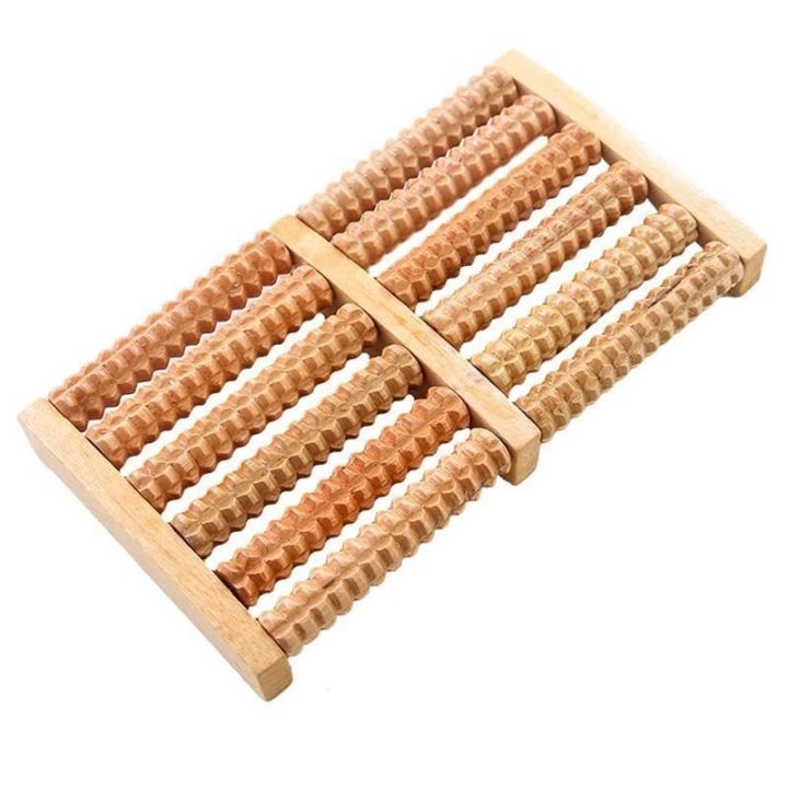 3-6-row-wooden-foot-shiatsu-roller-foot-care-massager-massager-roller-heath-therapy-acupressure-relax-massage-pain-stress-relief