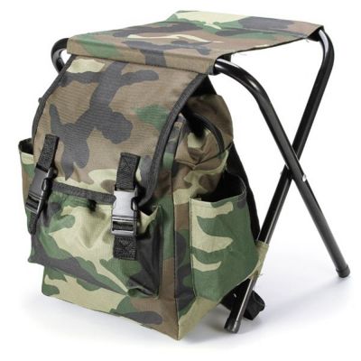 75 Discounts Hot! Portable Outdoor Camouflage Folding Chair Backpack Camping Fishing Accessories