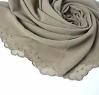 Cross-border issuing pearl chiffon turban embroidered scarf Malaysia hui Muslim modesty knot in my hijab