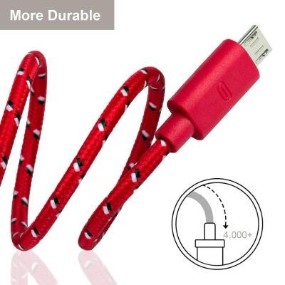 Hot 2A Micro USB Data Charger Cable 1M 2M 3M ไนลอนถัก Microusb Fast Charging Charger Cable สำหรับ Samsung Android Phone