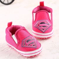 COD DSFGREYTRUYTU Baby Girls Superman Canvas Shoes Cartoon Baby First Walkers