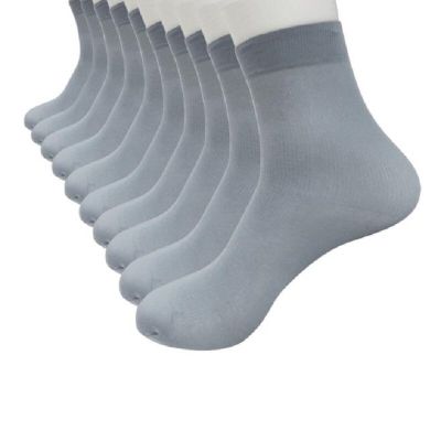 ‘；’ 10Pairs Bamboo Fiber Socks Men Casual Business Anti-Bacterial Breatheable Mens Casual Athletic Thin Cut Short Sokken Size
