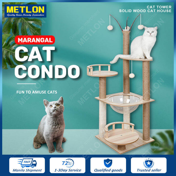 Cat condo tower Cat climbing frame Cat house for Indoor Cats Multi