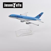 JASON TUTU 16cm Korean Air Airbus 380 Airplane Model Plane Model Aircraft Diecast Metal 1/400 Scale Planes Dropshipping