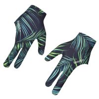 1pc 3 Fingers Glove High Elastic Anti- Billiards Glove Breathable Baseball Accessories (Leaves)