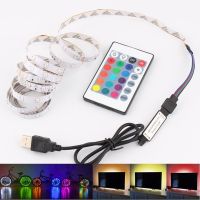 5 V USB ไฟแถบไฟ LED RGB 5 V PC ไฟด้านหลังทีวี2835 0.5M 1M 2M 3M 4M 5 V โวลต์ USB แถบไฟ Led RGB เทปไฟไดโอด Rion